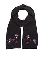 Alice Hannah Bufanda Lana Art Deco Gem Design (Negro)