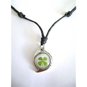 4 Leaf Clover Swirl Pendent Necklace