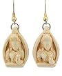 Intricately Detailed Hand Casted Serene Tara Buddhist Earrings