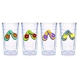 Tervis Tumbler Assorted Flip Flops 16-Ounce Double Wall Insulated Tumbler, Set of 4