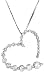 14k Choice of White or Yellow Gold Diamond Journey Heart Pendant (1 cttw, H-I Color, I1-I2 Clarity)