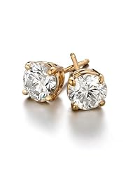 1/3 CARAT DIAMOND STUDS 14K YELLOW GOLD EARRINGS