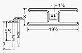 Burner Asmby, H Twn 1.25 , Ss, 19.5 X 8; Amberlight, El Patio, Falcon, Olympia, Kenmore, Sterling