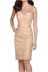 Lace Cocktail Mother-of-the-Bride Dress 