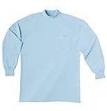 SOWA(ソーワ) 長袖ハイネックシャツ(胸ポケット有り) サックス Lサイズ 0028