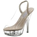 Touch Ups Women's Cindy Platform Sandal,Clear,8.5 M