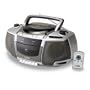 Coby Portable CD/Radio/Stereo Cassette Player/Recorder with Remote Control CXCD250, Silver