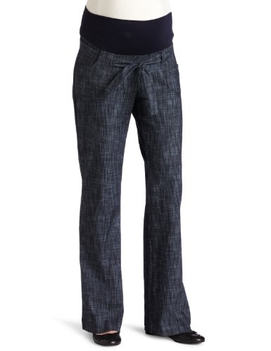 Jules & Jim Women's Maternity Long Pant with Pockets In Front,Marine,Large
