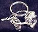 Giant Diamond Ring Style Keychain