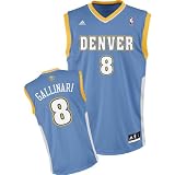 Adidas Denver Nuggets Danillo Gallinari Youth (Sizes 8-20) Revolution 30 Replica Road Jersey Small