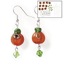 Glass Pumpkin Earring Kit - Adult Crafts & Jewelry Crafts Glass Pumpkin Earring Kit - Adult Crafts & Jewelry Crafts