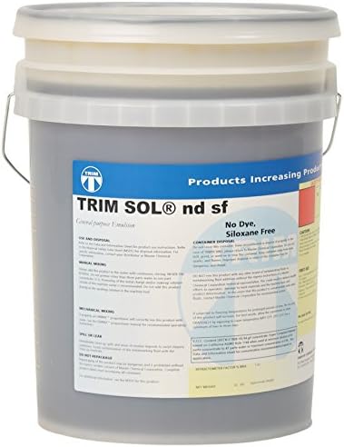 TRIM Cutting &amp; Grinding Fluids SOLNDSF/5 General Purpose Emulsion, No Dye, Siloxane Free, 5 gal Pail
