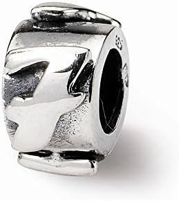 Sterling Silver Number 7 Message Bead Charm For Pandora, Biagi, Chamilia & European Bracelets