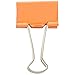 JAM Paper® Binder Clips - Medium (1 1/4 inch / 32 mm) - Orange - 15 Clips per Pack