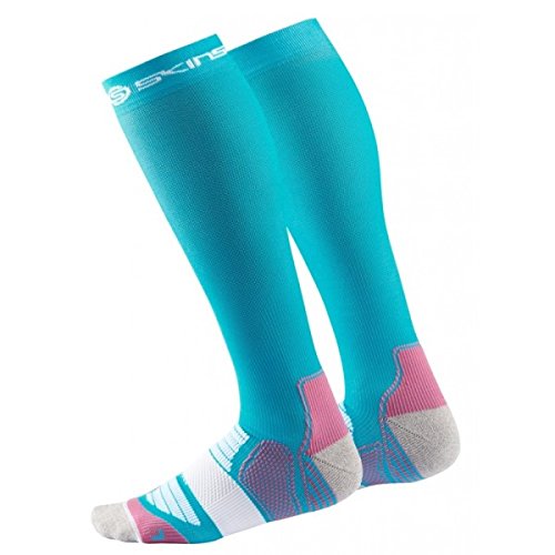 SKINS Essentials A400 Compression Socks, Bright Blue/Bright Pink, X-Small