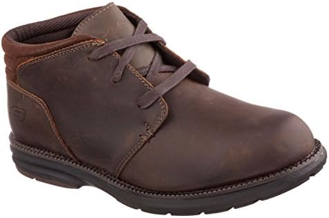 Skechers Volte Relaxed Fit Herick Mens Ankle Boots Dark Brown 10