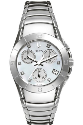 41j0OvBFAWL Bulova Womens Diamond Dial Chronograph Watch #96P006