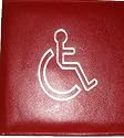 Red Disabled Badge Holder