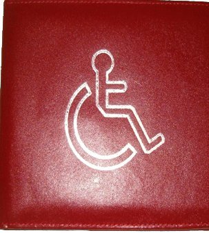 Red Disabled Badge Holder