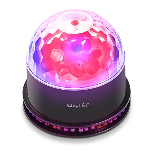 OxyLED ST-01 15W 51 Color Changes RGB Auto Sound Activated Mini Rotating Magic Ball Stage Lights