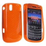 MobiMan® - Translucent Orange Skin Gel Snap-on Case Cover for Blackberry Tour 9630