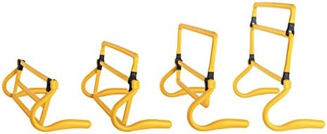 Trekking tribe Set of 5 Adjustable Height Speed Training Hurdles (Yellow)