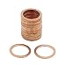 X AUTOHAUX 18mm Inner Dia Copper Crush Flat Washers Car Engine Sealing Gaskets Rings 30pcs