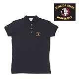 Florida State Seminoles NCAA Classic Pique Polo Shirt for Women (Black)