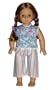 Watercolor Pajamas, Organic Cotton, Made in USA for 18" American Girl Dolls