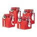 Oggi EZ Grip Handle 4-Piece Ceramic Airtight Canister Set, Red