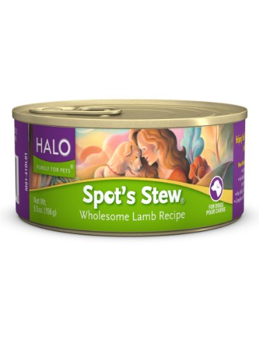 Halo, Spot's stew for Dogs, Wholesome Lamb, 5-1/2-Ounce, 12-Can