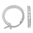 Sterling Silver Polished Earrings w/ Channel Set CZ Stones