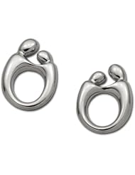 Large Sterling Silver Original Mother and Child® Earrings by Janel Russell