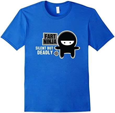 Men's Fart Ninja Silent But Deadly Chibi Funny Cute Joke Tee Shirt Medium Royal Blue