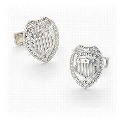 Sterling Police Badge Cufflinks
