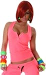 Top in Feinripp-Optik mit Strass-Kn�p...