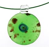 Murano Style Glass Pendant with Stainless Steel IP Coating Choker