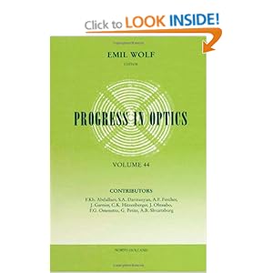 Progress in Optics, Vol. 44 Emil Wolf