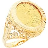 41j0ido37EL. SL160  14K Gold 1/10oz American Eagle Coin Ring Sz 8