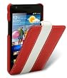 Melkco Custodia in pelle per Samsung Galaxy S2 , colore: Rosso / Bianco