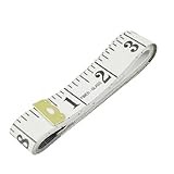 uxcell ソフトテープメジャー　 縫製テーラー定規 150cm/60 inch　ホワイトとブラック　携帯型　グラスファイバー