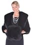Black Fox Fur Muff - Black Fox Fur Handwarmer Muff