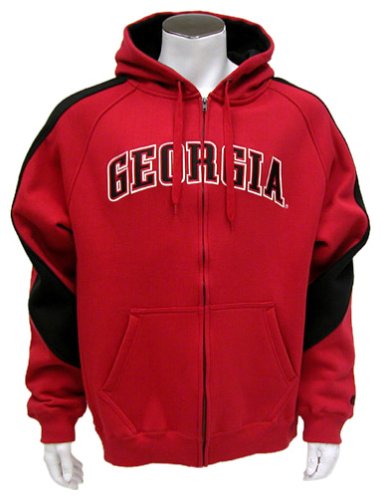 Buy Georgia Bulldogs Mens Varsity Full Zip Fleece Hoodie by Colosseum Athletics