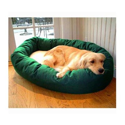 Majestic Pet 40-Inch Sherpa Bagel Bed for Pets, Green