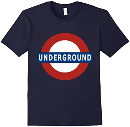 Men's London Underground T-Shirt Medium Navy