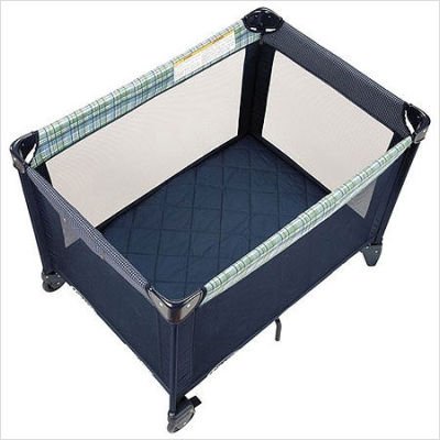 Play Pack 'N padded navy blue sheet Corral