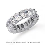 12 Carat Diamond Platinum Eternity Oval Prong Band