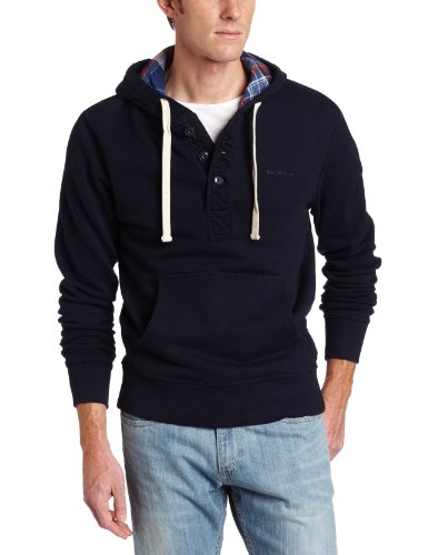 Ben Sherman Men's 1/4 Placket Hoodie