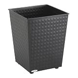 Safco Model Checks Wastebasket, Black, 1 Count (9733)