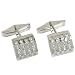 Cufflinks Pair Sterling Silver Zircon Gemstone (cflng234)